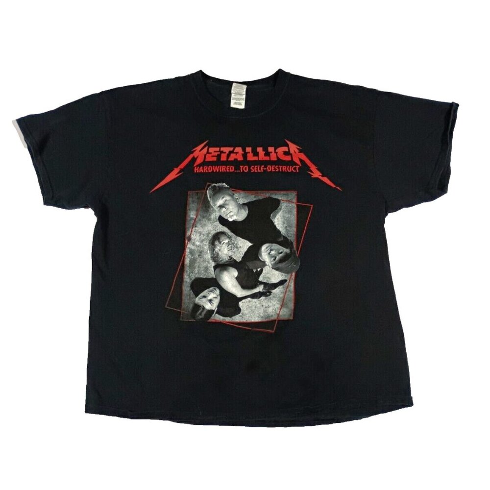 Metallica XL Hardwired To Self Destruct T Shirt Mens  Black Front Graphic Print